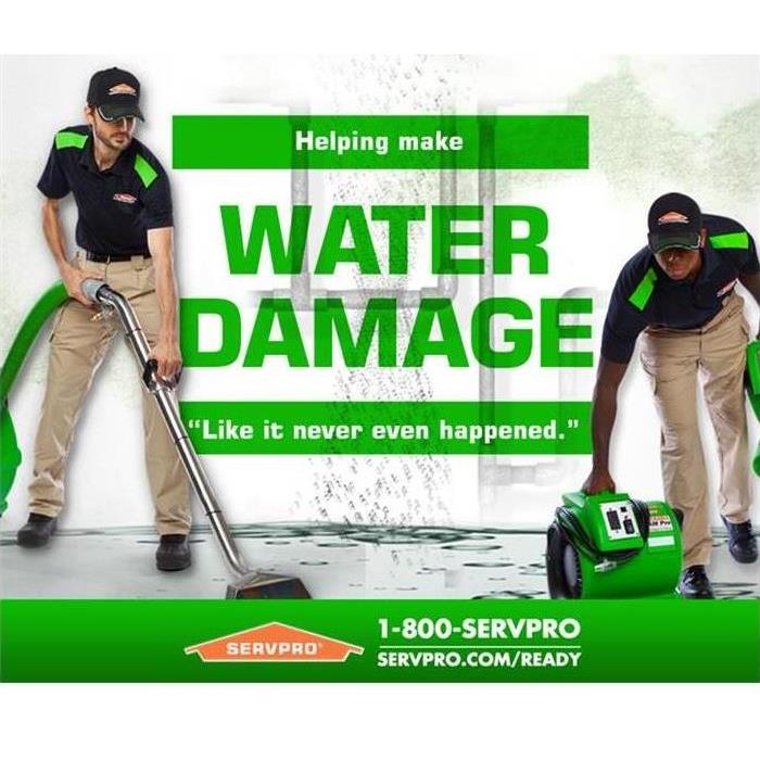 "Helping make Water damage "Like it never even happened" SERVPRO Poster  