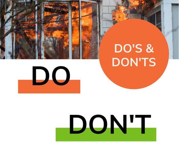 Do's and don'ts when dealing with fire damage  