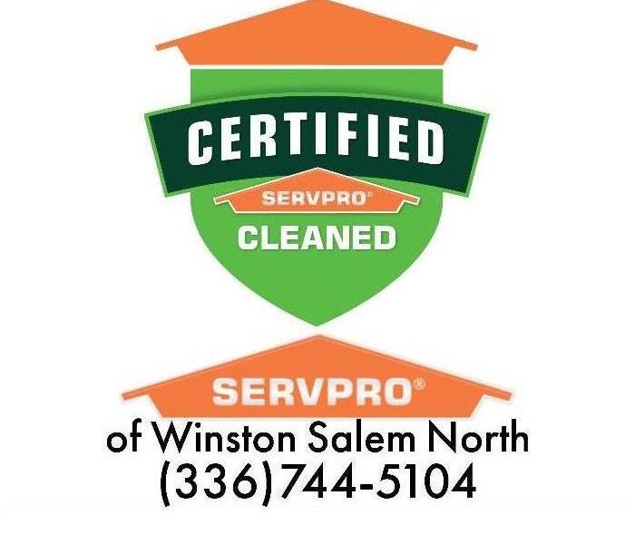 Certified: SERVPRO Cleaned Logo 